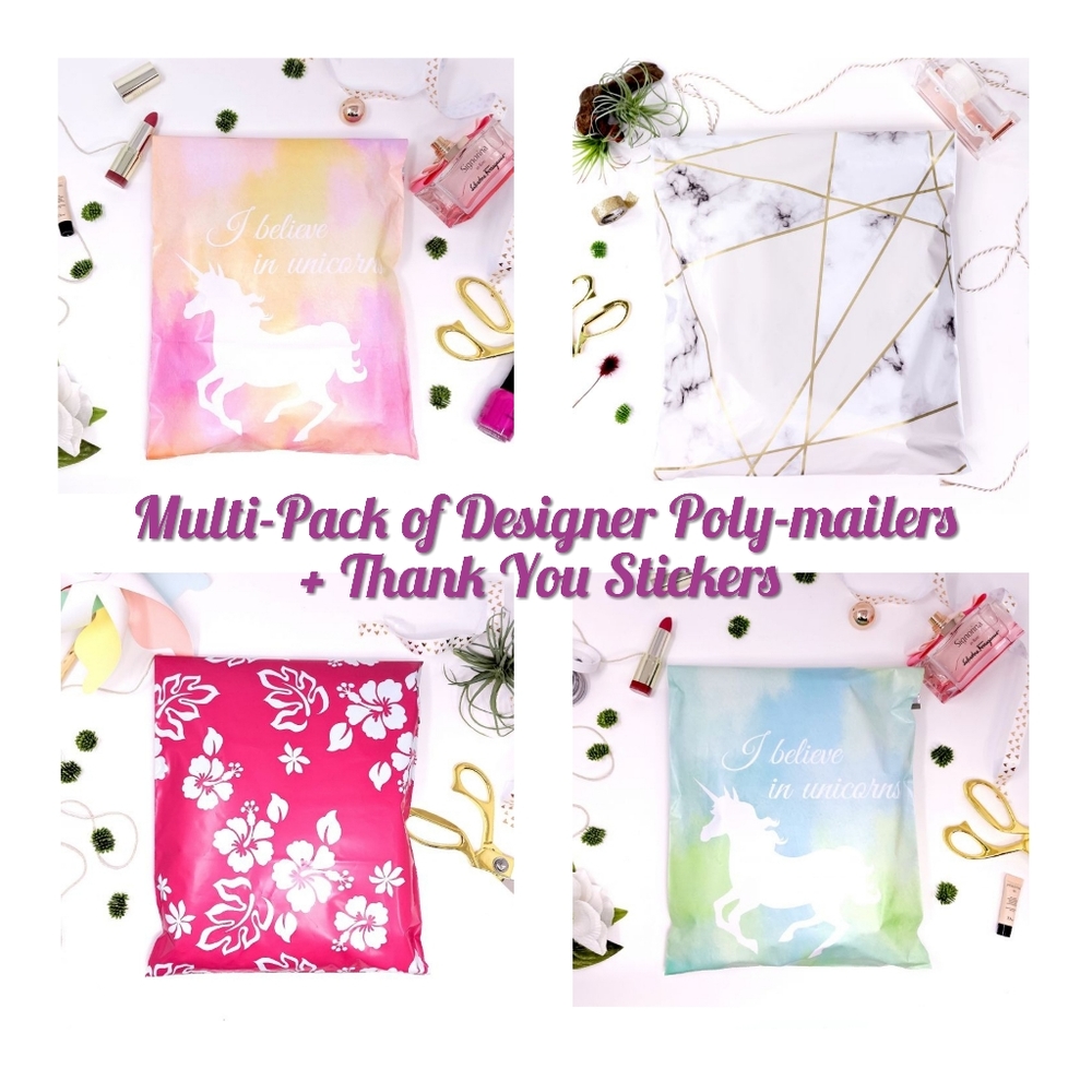 Multi-Pack Poly-mailers + Thank You Stickers